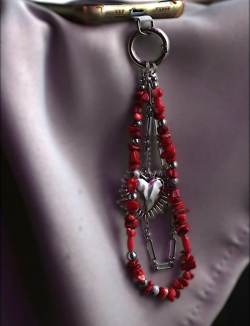 Коралловое сердце (удлиненный)