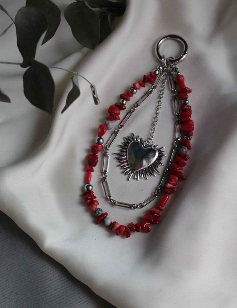 Коралловое сердце (удлиненный)