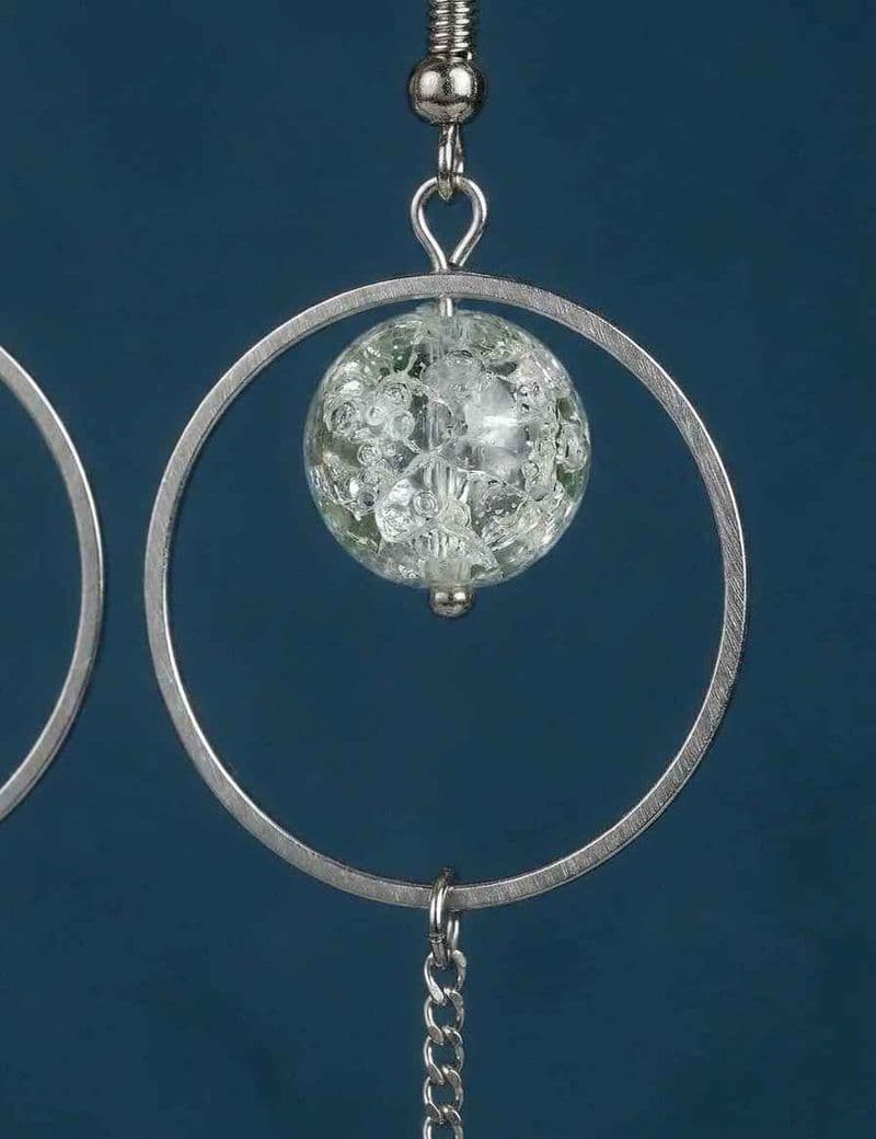 Серьги ручной работы из Кварц, Нержавеющая сталь