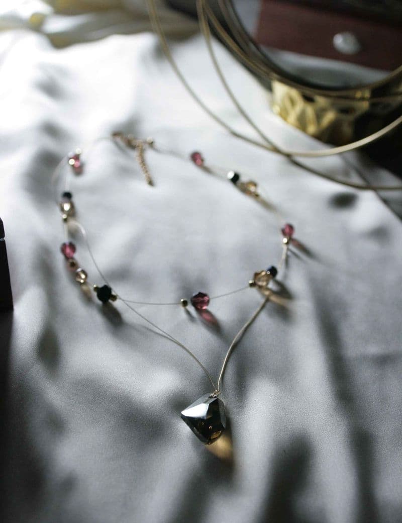 Колье ручной работы из Стекло, Стразы Swarovski